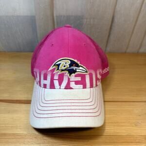 Baltimore Ravens Pink Reebok Hat NFL Mesh Trucker Cap Adjustable